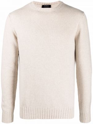 Кашмирен пуловер Dell'oglio бяло