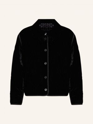 Pikowana kurtka jeansowa Sandro czarna