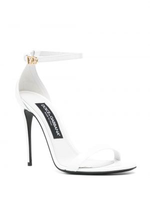 Leder sandale Dolce & Gabbana weiß