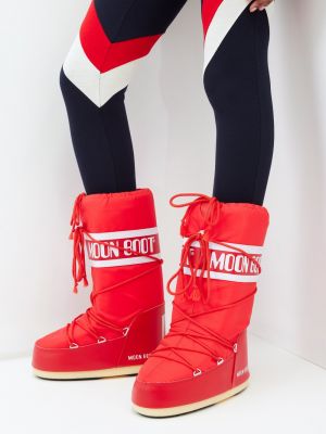 Зимние ботинки Moon Boot красные