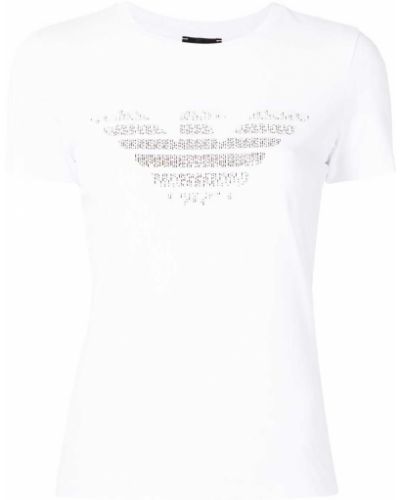 Camiseta con estampado Emporio Armani blanco