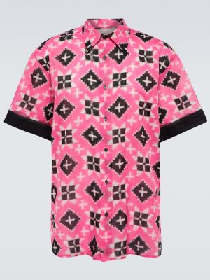 Bavlněná košile Dries Van Noten růžová