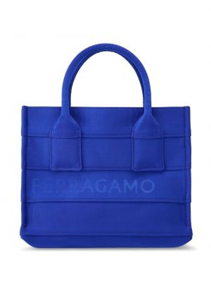Τσάντα shopper Ferragamo μπλε