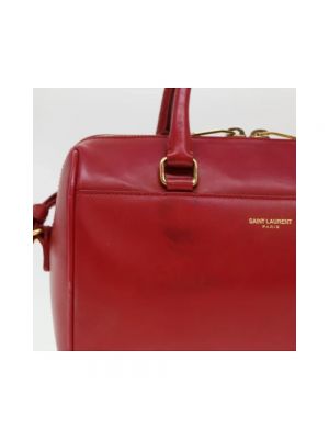 Bolsa de hombro de cuero Saint Laurent Vintage rojo