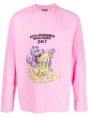 Bomull sweatshirt Jacquemus rosa