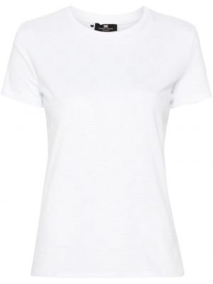 Medvilninis marškinėliai Elisabetta Franchi balta