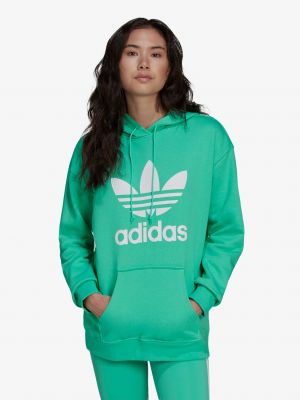 Mikina s kapucňou Adidas zelená