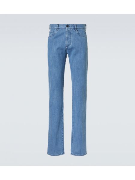 Slank skinny jeans Canali blå