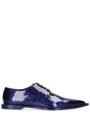 Lakirane usnjene nizki čevlji Dolce & Gabbana modra