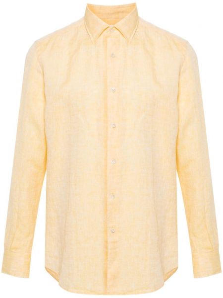 Lněná košile Glanshirt žlutá