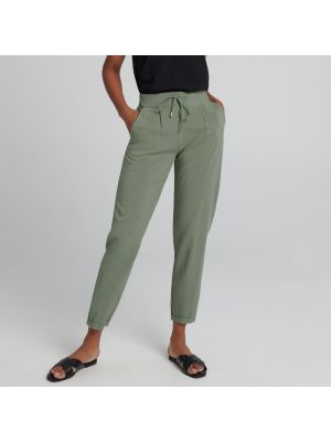 Pantaloni din viscoză Sinsay verde