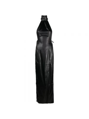 Sukienka długa skórzana Ludovic De Saint Sernin czarna