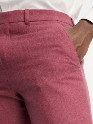Костюмные брюки ягодного цвета из смесовой шерсти Harry Brown Wedding