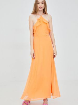 Длинное платье Vero Moda оранжевое