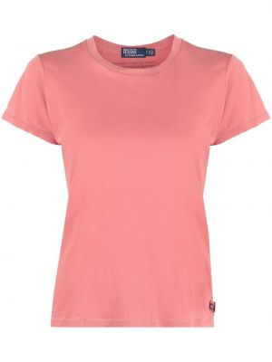 Geblümte ärmellose t-shirt aus baumwoll Polo Ralph Lauren pink