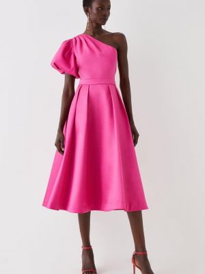 Платье на одно плечо с пышными рукавами Coast розовый