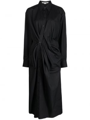Памучна рокля тип риза Stella Mccartney черно