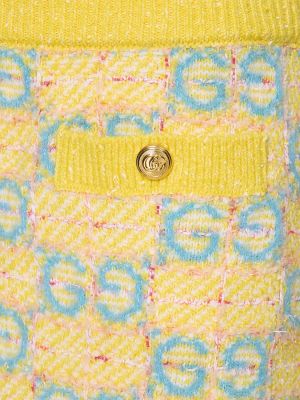 Spódnica bawełniana Gucci żółta