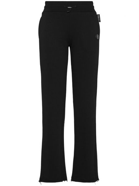 Pantalon droit avec applique Plein Sport noir