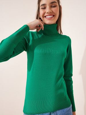 Priliehavý sveter Happiness İstanbul zelená