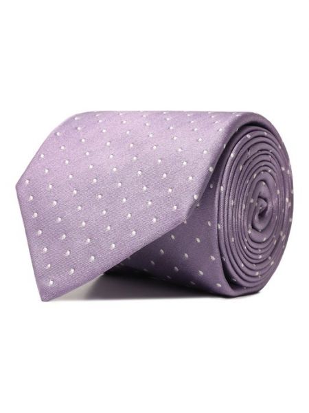 Фиолетовый шелковый галстук Luigi Borrelli