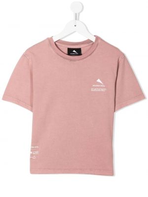 T-shirt con stampa Mauna Kea rosa