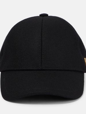 Фетровая шерстяная кепка Saint Laurent черная