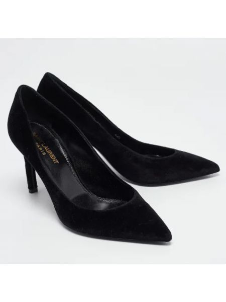 Calzado de terciopelo‏‏‎ retro Yves Saint Laurent Vintage negro