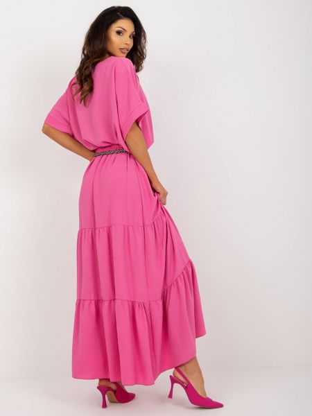 Maksi suknja Fashionhunters ružičasta
