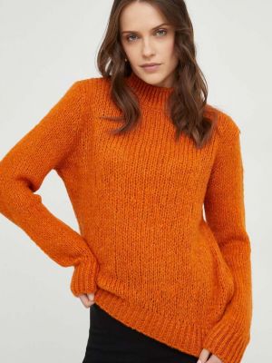 Vlněný svetr Answear Lab oranžový
