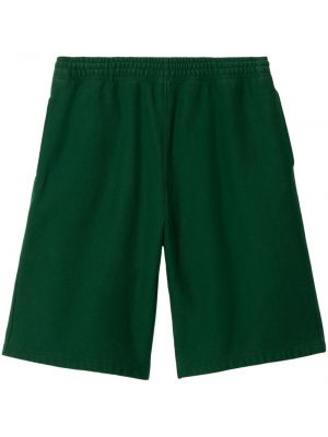 Bombažne bermuda kratke hlače Burberry zelena