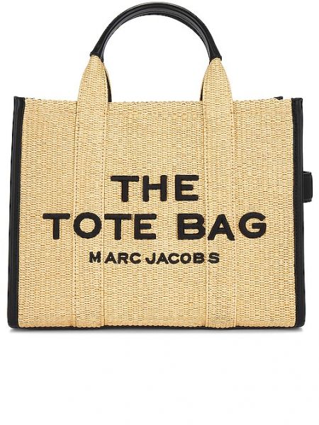 Borsa shopper intrecciata Marc Jacobs beige