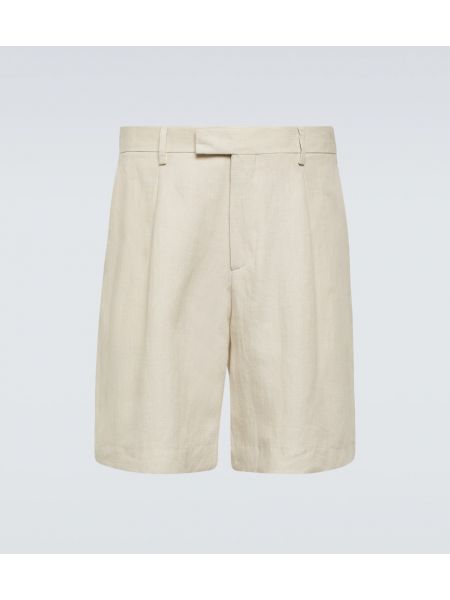 Lanene bermuda kratke hlače Lardini bijela
