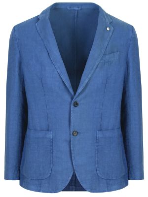 Льняной пиджак L.b.m. 1911 синий