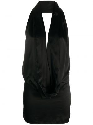 Hodvábne mini šaty Almaz čierna
