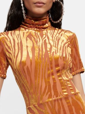 Sebramustriga mustriline pükskostüüm Alex Perry oranž
