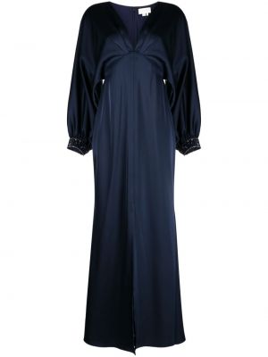 Коктейлна рокля с v-образно деколте Sachin & Babi синьо