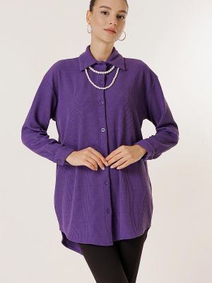 Bluză cu nasturi cu perle tricotate By Saygı