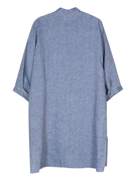 Lininė marškiniai Peserico mėlyna