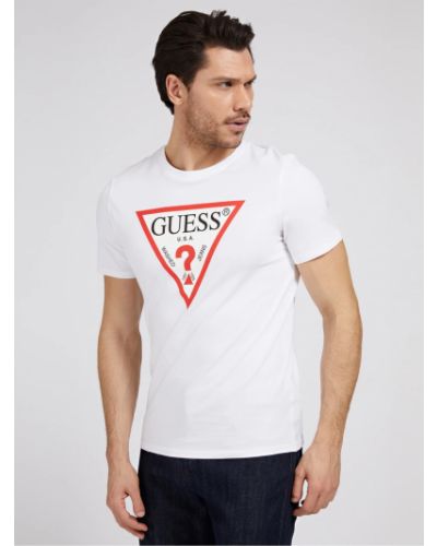 Tričko s krátkými rukávy Guess bílé