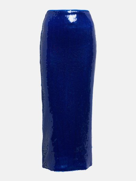 Midi sukně s vysokým pasem David Koma modré