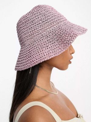 Соломенная шляпа Asos розовая