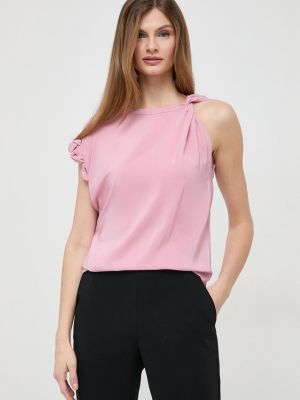 Однотонная блузка Pinko розовая