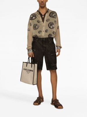 Džínové šortky s dírami Dolce & Gabbana