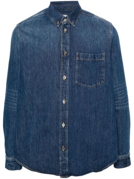 Džínová košile Wood Wood modrá
