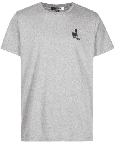 T-shirt con stampa Marant grigio