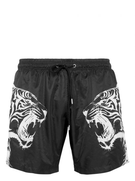 Pantaloni scurți cu imagine cu dungi de tigru sport Plein Sport