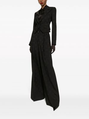 Šilkinė marškiniai su lankeliu Dolce & Gabbana juoda
