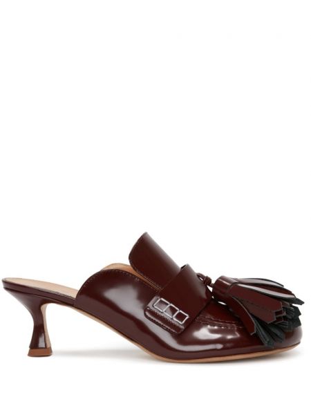 Læder mules Jw Anderson rød