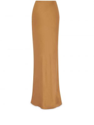 Hodvábna sukňa Saint Laurent oranžová